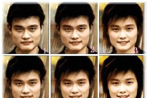 姚明李宇春对比照